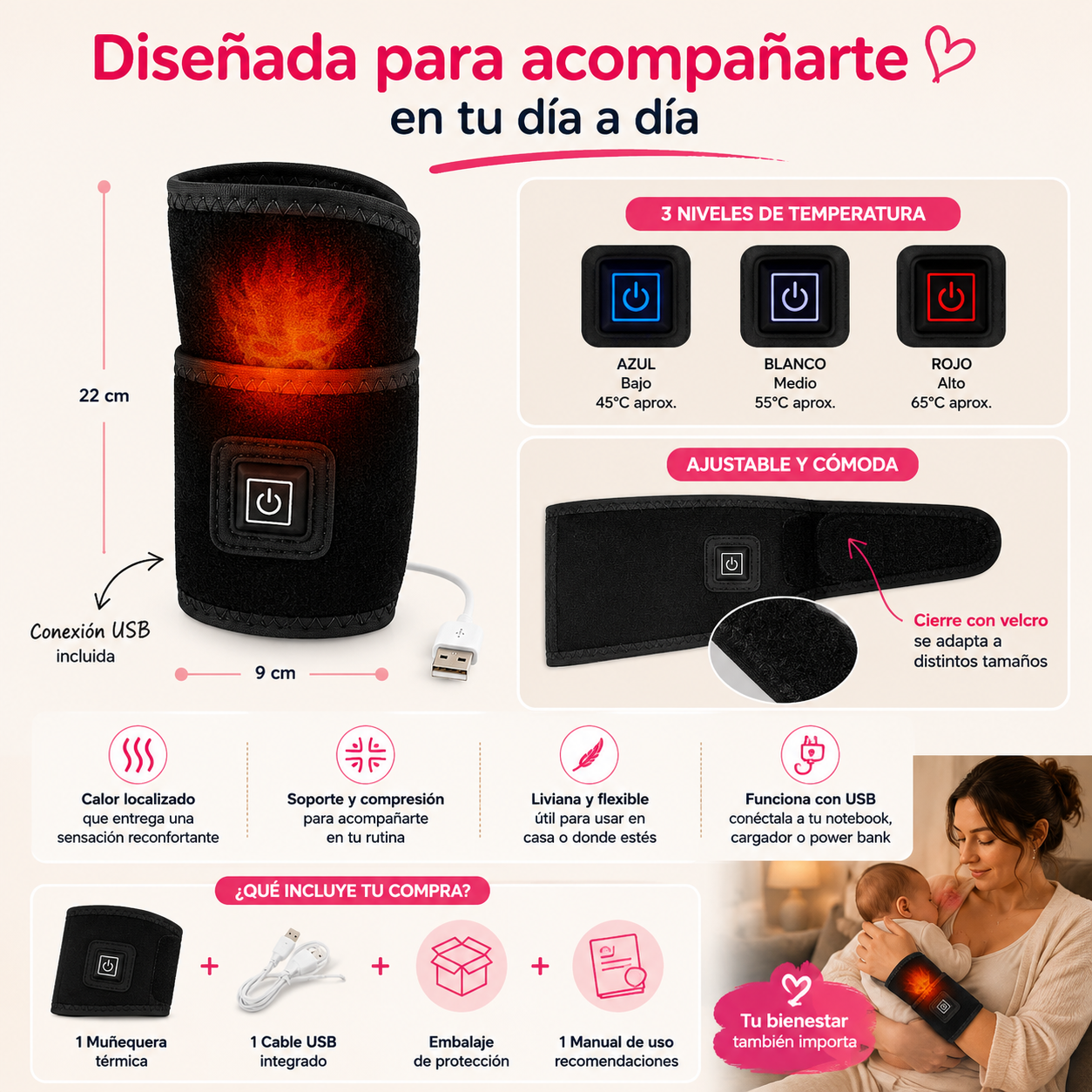 2x1 - Muñequera Térmica: Olvídate del dolor