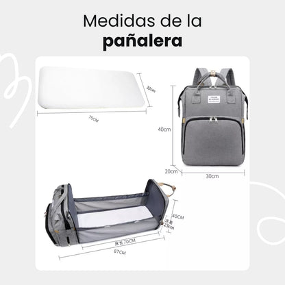 PAÑALERA CON CAMBIADOR PLEGABLE MULTIUSO
