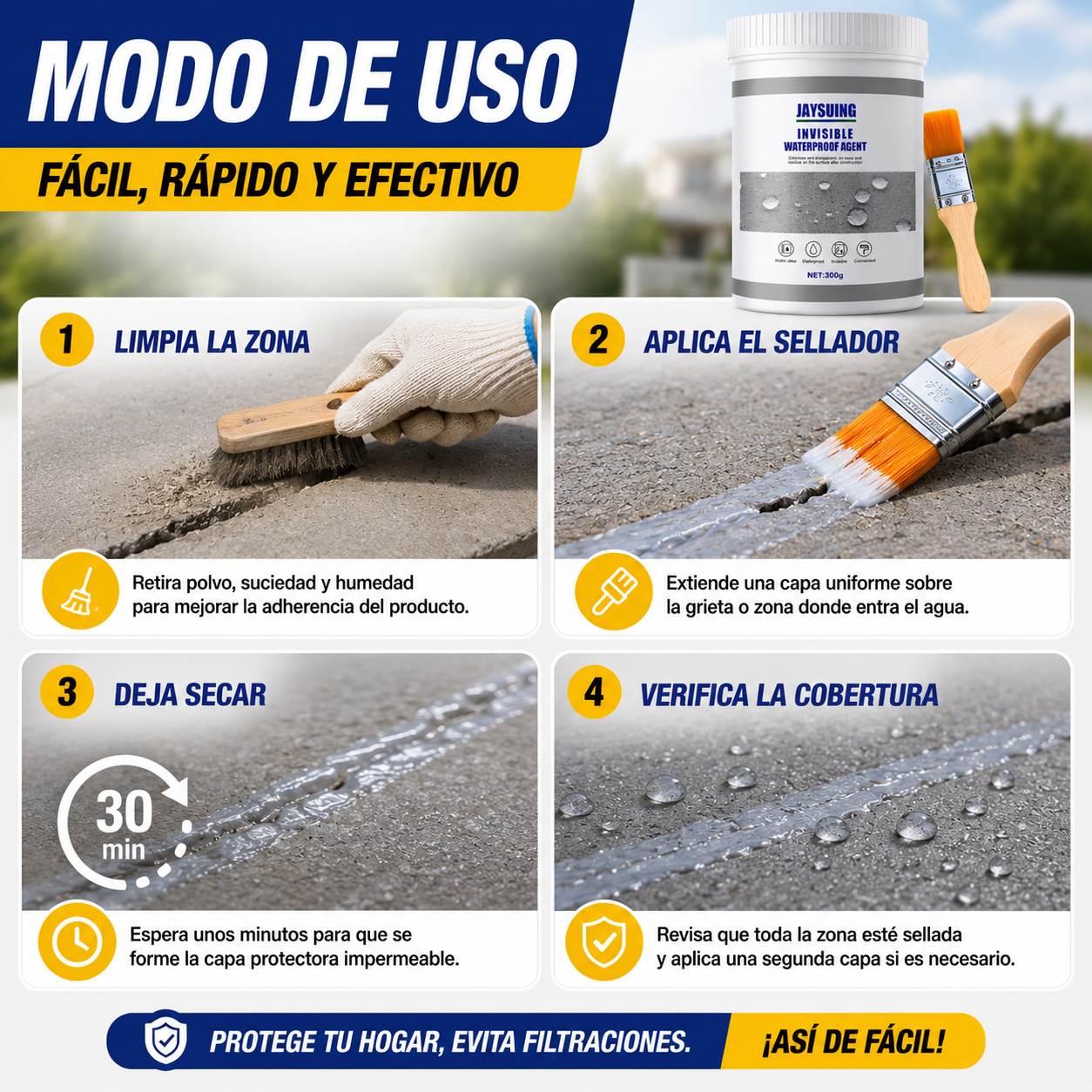 3 por 1 - PACK SELLADOR IMPERMEABLE