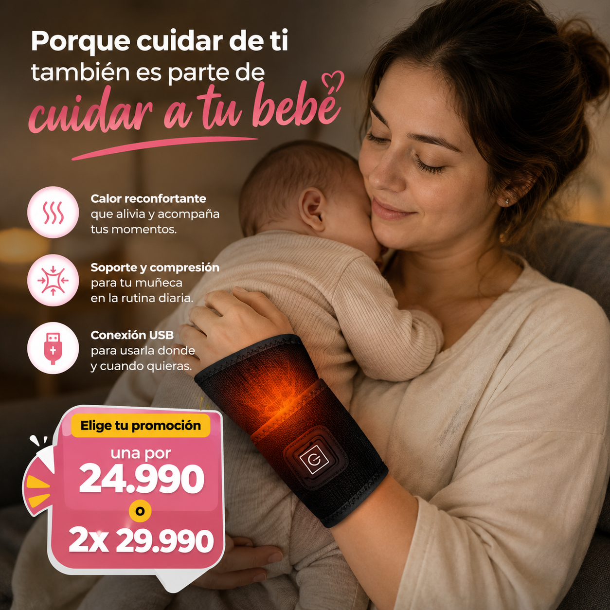 2x1 - Muñequera Térmica: Olvídate del dolor