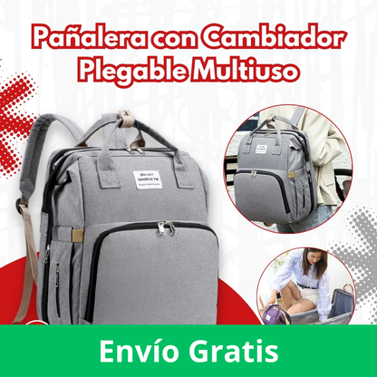 PAÑALERA CON CAMBIADOR PLEGABLE MULTIUSO