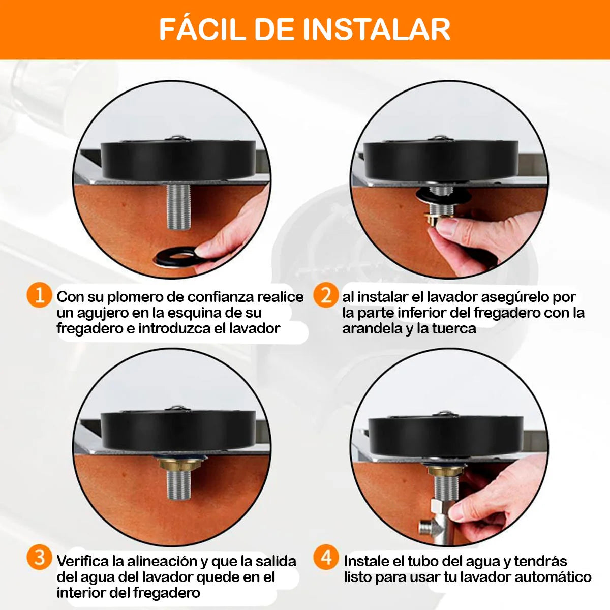 Lavavasos de acero inoxidable