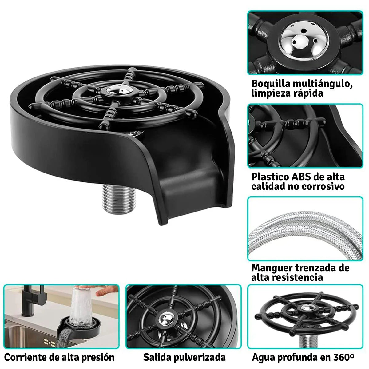 Lavavasos de acero inoxidable
