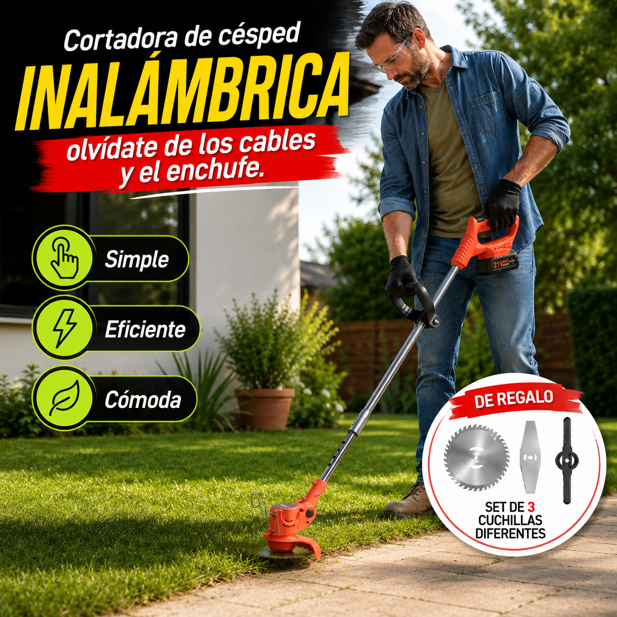 CORTADORA POWER TRIM PRO - REGALO: SET DE CUCHILLOS
